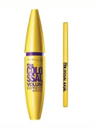 Volume Express Colossal Black Mascara with Black Eyeliner from Maybelline New York 