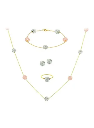 5-Piece 18 Karat Solid Gold Jewellery Set 