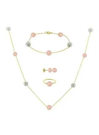 5-Piece 18 Karat Solid Gold Jewellery Set 