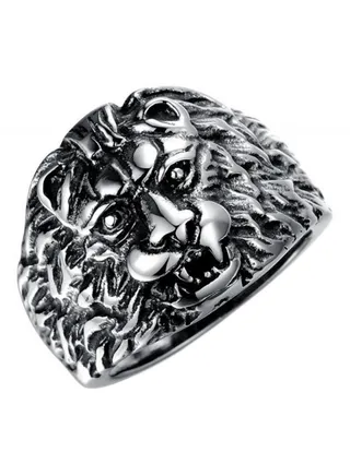 316L Stainless Steel Lion Head Ring 