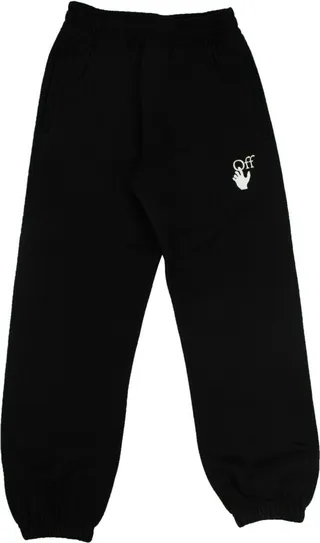 Black Diag Print Sweatpants