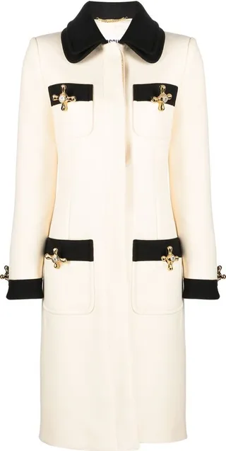 Tap-Detail Virgin Wool Coat