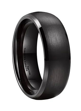 Tungsten Carbide Tyre Brushed Matte Finished Wedding Ring 