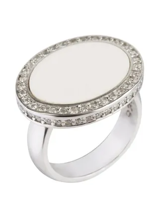 Stone Studded Silver Ring 
