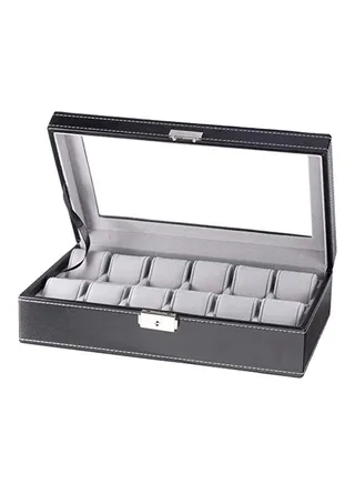 12-Compartment Watch Box Organizer 