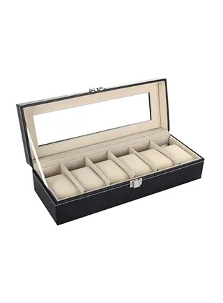 6-Compartment Watch Box Organizer 