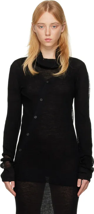 Ann Demeulemeester Black Bertine Cardigan