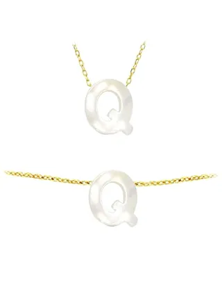 18 Karat Gold Q Pearl Jewellery Set 