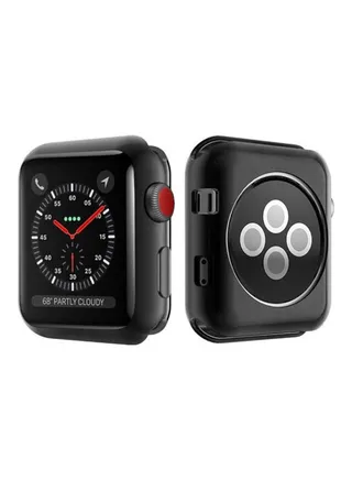 unisex 2 Pack Bumper for Apple Watch Series 4 Case 44mm, Apple Watch  case iWatch 4 All-Around Soft TPU Protective Bumper Cover Case for 2015 2016 2017 2018 Apple Watch Series 5/4/3/2 44mm 