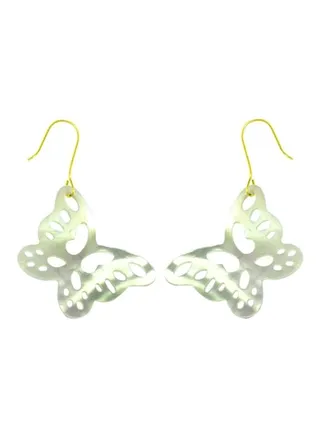 Pack Of 2 18 Karat Gold Butterfly Mother Of Pearl Jewellery Set 