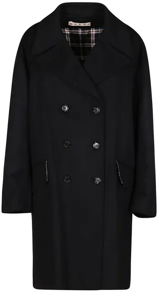 Marni Double-Breasted V-Neck Coat