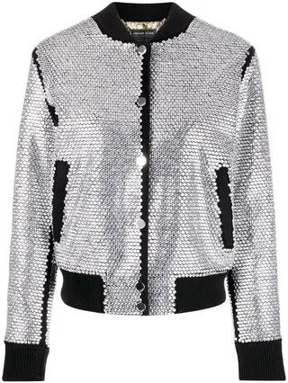 Crystal-Embellished Bomber Jacket