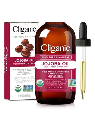 Certified Organic Jojoba Oil, 120ml | 100% pure, natural, cold-pressed, unrefined, hexane-free oil suitable for hair, face and nails. 