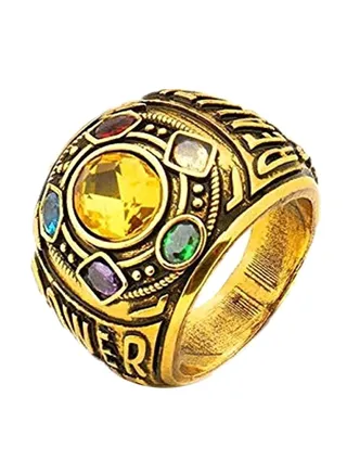 Alloy Glass Studded Avengers: Infinity War Thanos Stone Power Ring 