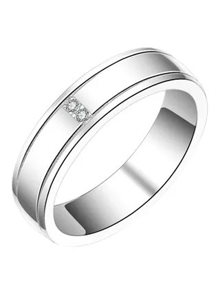 Silver Plated Wedding Ring Studded With Zircon 