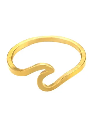 Thin Wave Sea Surfer Island Ring 