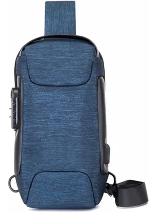 Crossbody Sling Bag,Body Chest Sling Shoulder Bag for Men Women Casual Shoulder Backpack Bag, Waterproof Leather Chest Casual Daypack with Usb Charging Port 