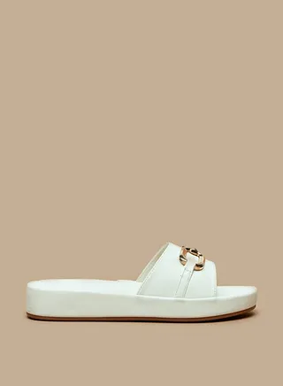 Womens Metal Accent Slip-On Sandals Ramadan Collection