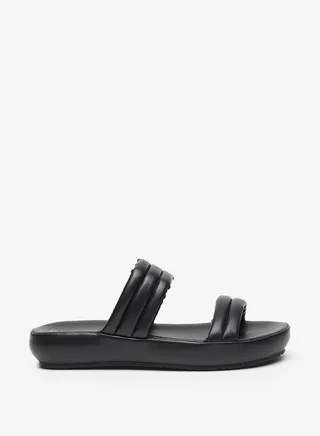 Womens Textured Slip-On Sandals