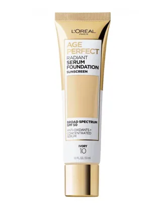 L'Oreal Paris Age Perfect Radiant Serum Foundation with SPF 50 - Ivory 