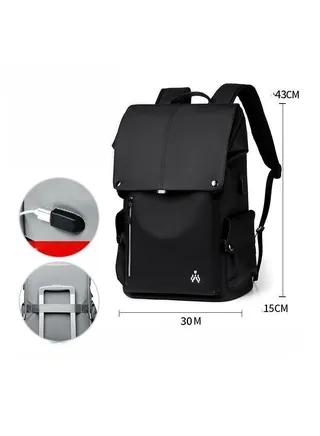 Men's New Fashion Brand High Capacity Computer Travel Business Leisure Simple Student Backpack 