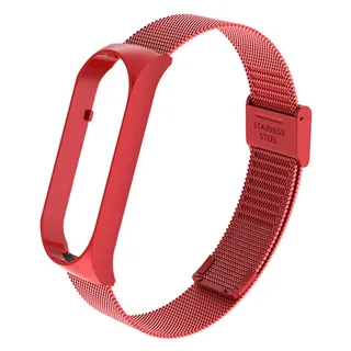 unisex Double Elastic Buckle Stainless Steel Metal Smartwatch Band Replacement Bracelet Strap Belt 