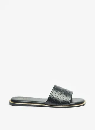 Women Textured Slip-On Sandals 