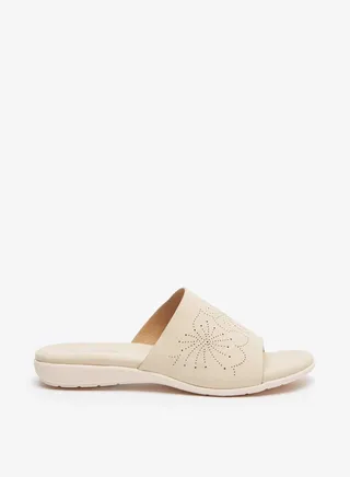 Womens Cutwork Detail Slip On Sandals