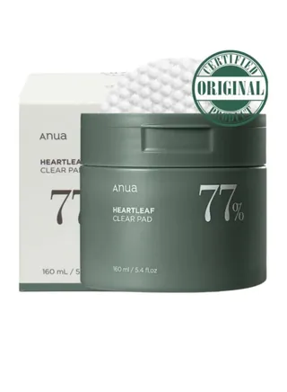 Heartleaf 77 Toner Pads - Refreshing And Nourishing Facial Toner With 77% Heartleaf Extract 160Ml 