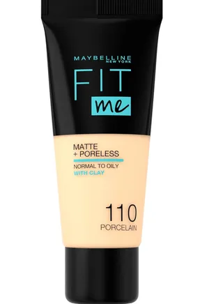 Fit Me Matte & Poreless Matte Foundation from Maybelline New York - 110 Porcelain 