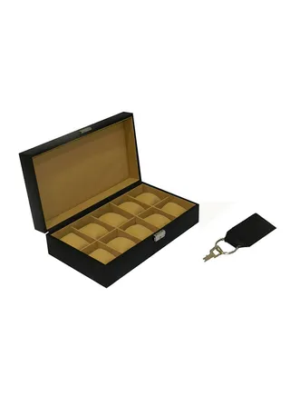 Premium PU Leather Watch Display Box Organizer 