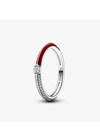 Pandora ME pavé gemstone and red enamel ring 