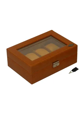 unisex 8 Grid Designer Faux Leather Watch Box 