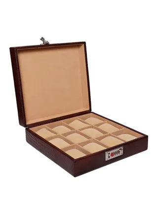 unisex Leather Watches Box 