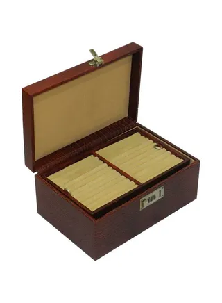 unisex Leather Watch Box With Ring Holder 