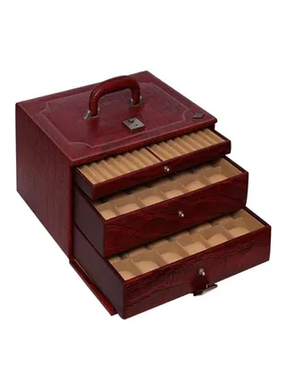 unisex Leather Watches And Jewellery Box 