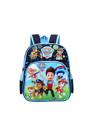 Paw Patrol Kids Childrens Backpack School Rucksack Travel Bag Boys Girls With Side Mesh Pocket Girls（Dark Blue） 