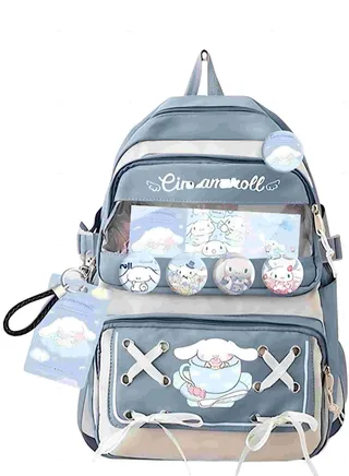 ORiTi Cool Backpack for Teens Girls, Ita Bag Kawaii Backpack with Kawaii Pins Accessories 