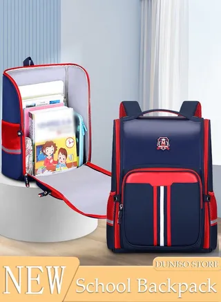 Kids School Backpack Large Capacity School Bag Toddler Waterproof Lightweight Kids Backpack with Ergonomic Design, Adjustable Padded Straps Book Bag with Back Reflective Strip for Kids Grades 3-6 