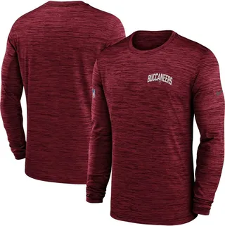 Men's Nike Red Tampa Bay Buccaneers Velocity Athletic Stack Performance Long Sleeve T-shirt