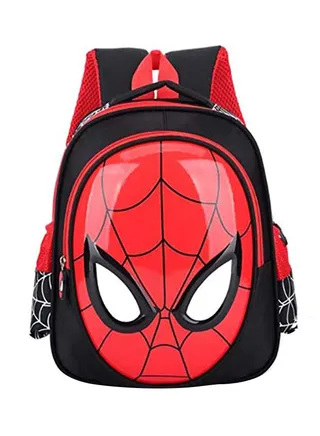 Stylish Polyester Kids Backpack Black/Red 