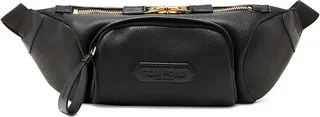 Vertical Leather Belt Bag