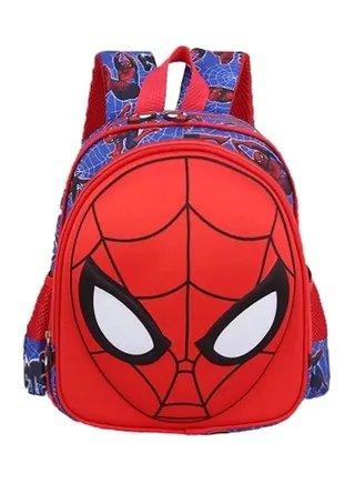 3D Spiderman Kids Backpack Red/Blue 