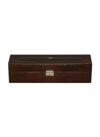 unisex 6 Grid Genuine Leather Designer Watch Box 