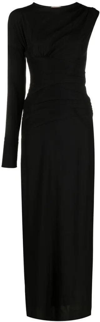 Single-Sleeve Design Gown