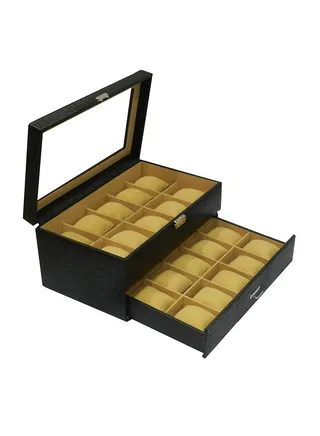 unisex Premium PU Leather Watch Display Box Organizer 