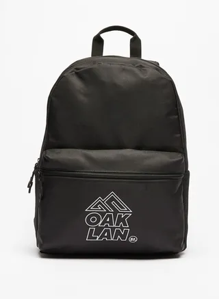 Boys Logo Print Backpack with Adjustable Shoulder Straps 