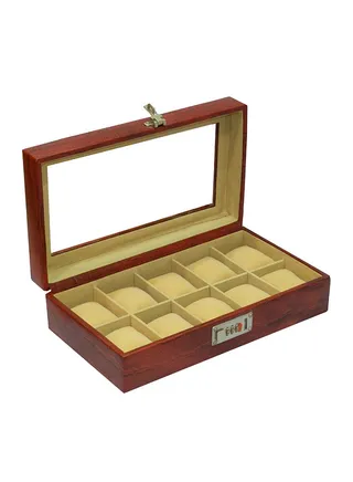 unisex Watch Organiser With Glass Top 