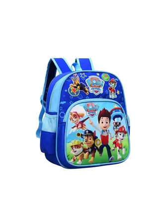 Paw Patrol Kids Childrens Backpack School Rucksack Travel Bag Boys Girls With Side Mesh Pocket Girls（BLue） 