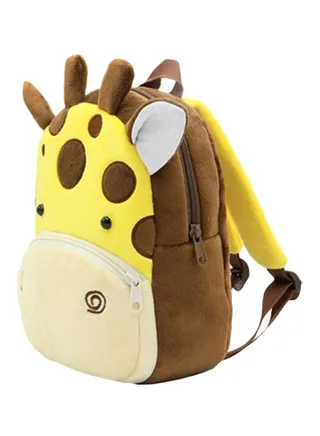 Animal Design Backpack Brown/Yellow/Beige 